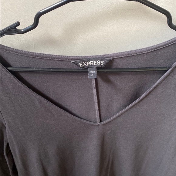 Express dark grey long sleeved dress - Picture 2 of 2